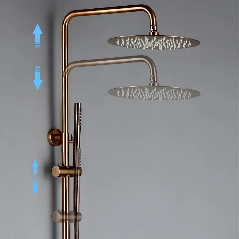 Colonne de Douche Thermostatique colonne douche thermostatique rose vue de détail