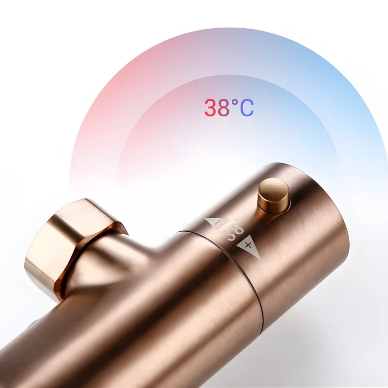 Colonne de Douche Thermostatique colonne douche thermostatique rose présentation du produit