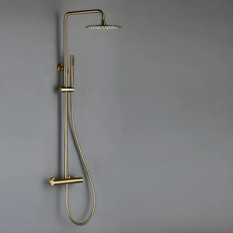 Colonne de Douche Thermostatique colonne douche thermostatique rose vue de face vue 29