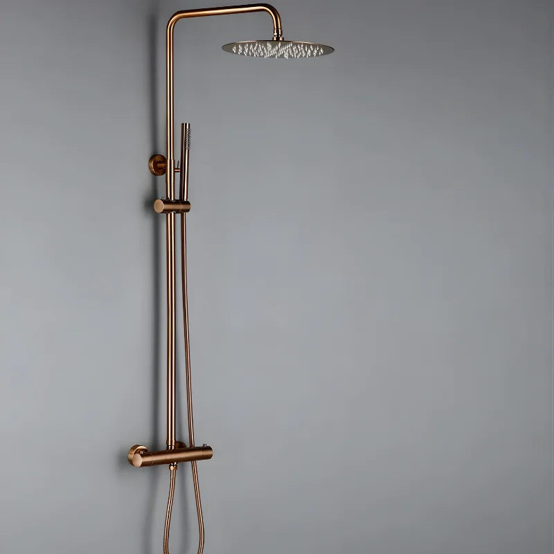 Colonne de Douche Thermostatique colonne douche thermostatique rose finitions visibles vue 30