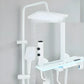 Colonne de douche blanche avec détails rectangulaires épurés