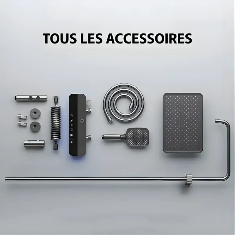 Colonne de douche avec flexible et douchette à main