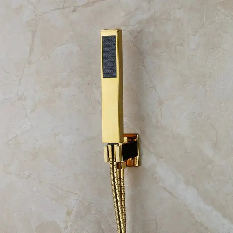 Système de douche avec jets massants intégrés et finition élégante