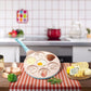 Vue rapprochée de la poêle antiadhésive pour pancakes