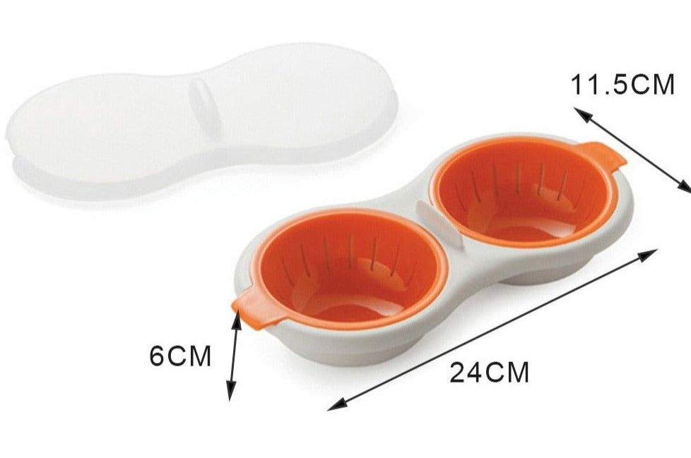 Cuiseur double pour micro-ondes, matériau résistant à la chaleur