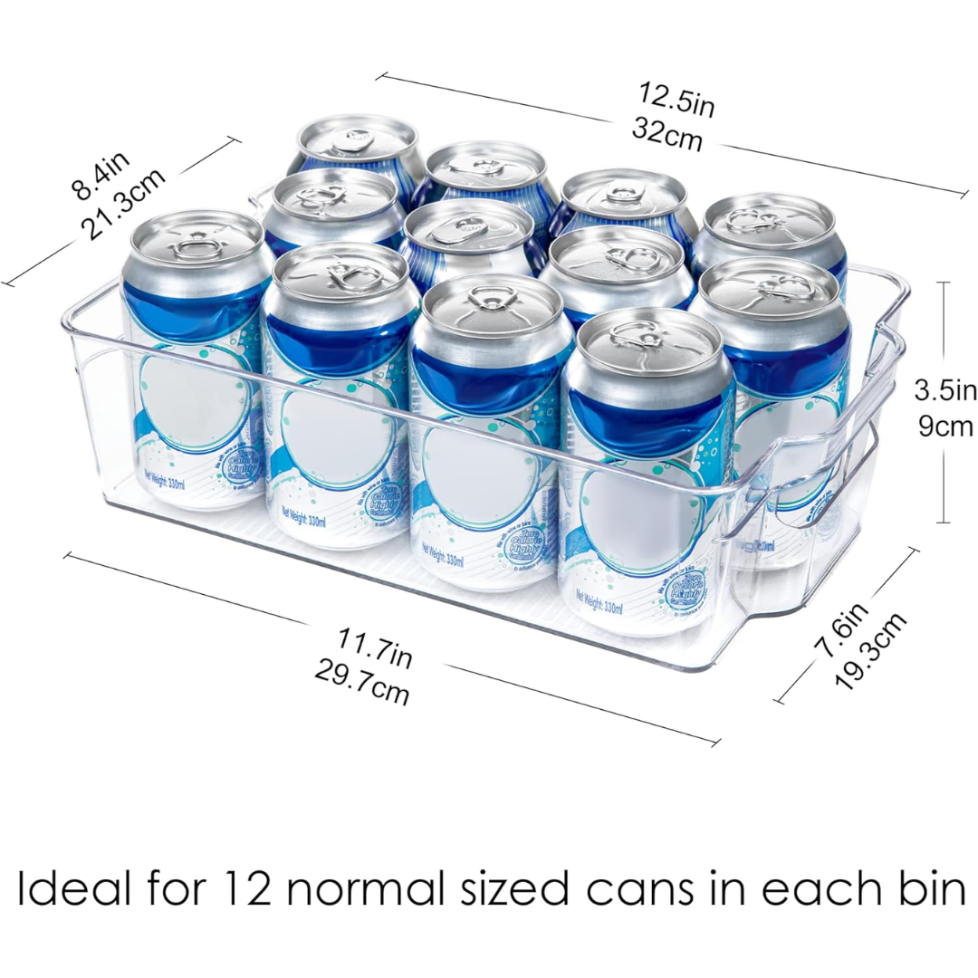 Porte-canettes transparent pour douze canettes, vue de face