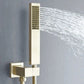 Douche encastrée en or avec pommeau élégant