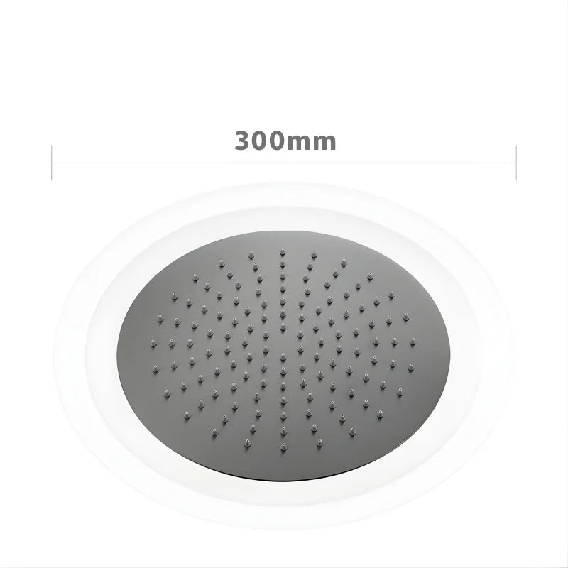 Zoom sur la finition mate anti-traces de la douche encastrée