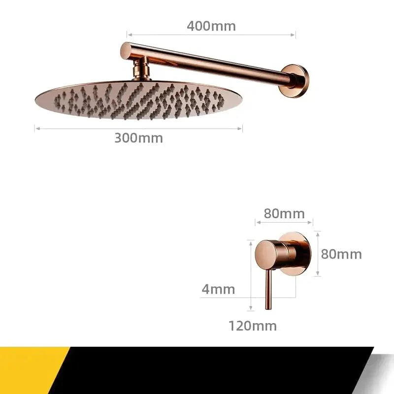 Gros plan sur le design épuré du pommeau de douche noir