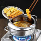 Friteuse en acier inoxydable avec thermomètre intégré