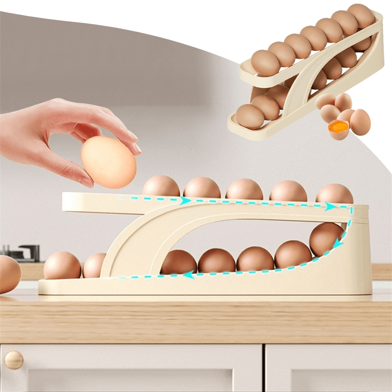 Support à œufs automatique avec œufs en position de roulement