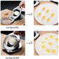Coupe-oeufs en acier inoxydable avec six à dix tranches visibles de face