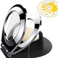 Coupe-oeufs noir en acier inoxydable présenté de face