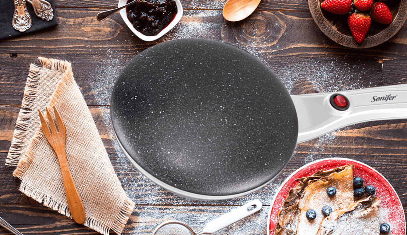 Crêpière compacte avec poignée ergonomique