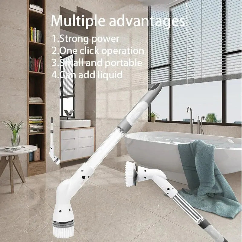 Brosse électrique vue de face dans une salle de bain