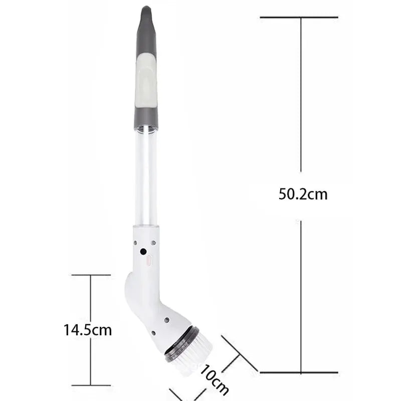 Vue latérale de la brosse électrique avec poignée ergonomique