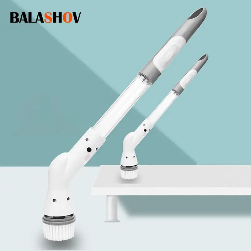 Brosse électrique montrée de côté avec détails du moteur