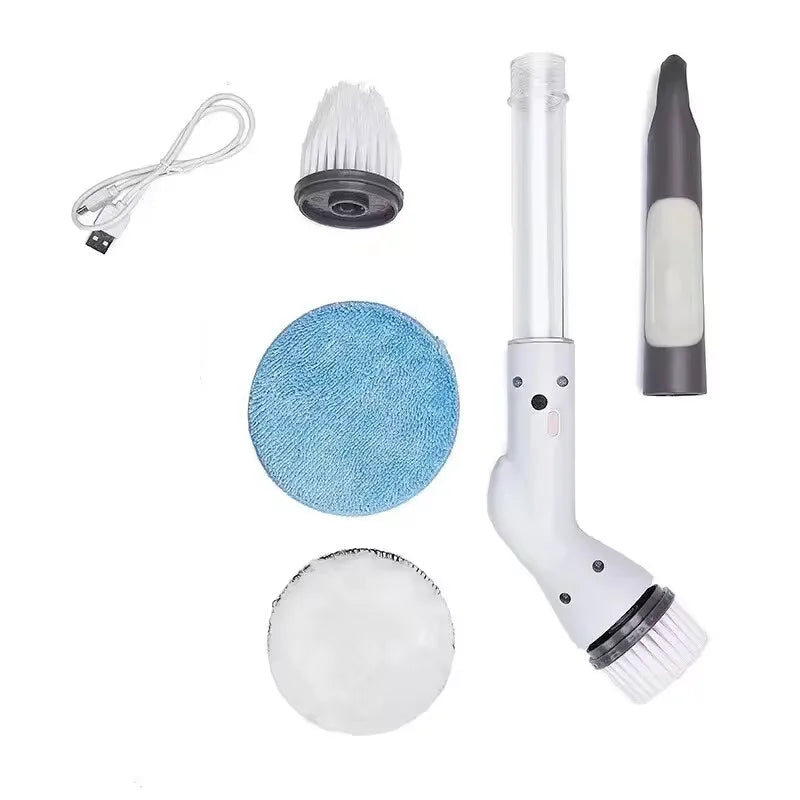 Ensemble complet de la brosse électrique vu de dessus
