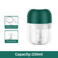Vue avant d'un hachoir électrique compact de 250 ml