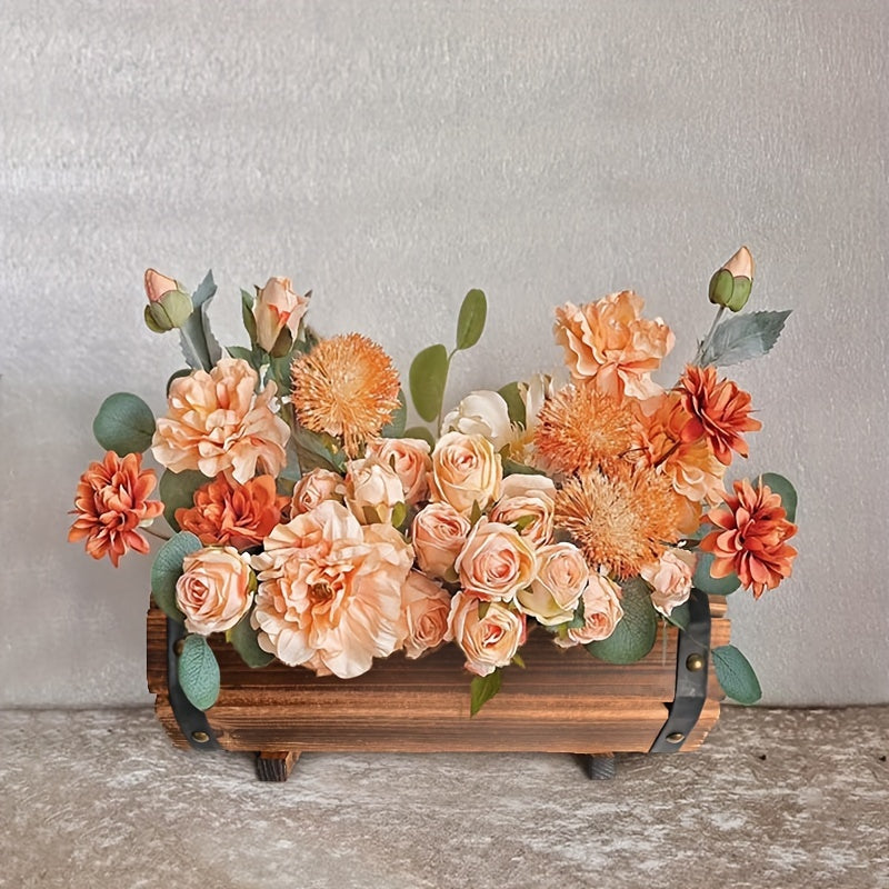 Jardinière en bois avec herbes fraîches dans une cuisine