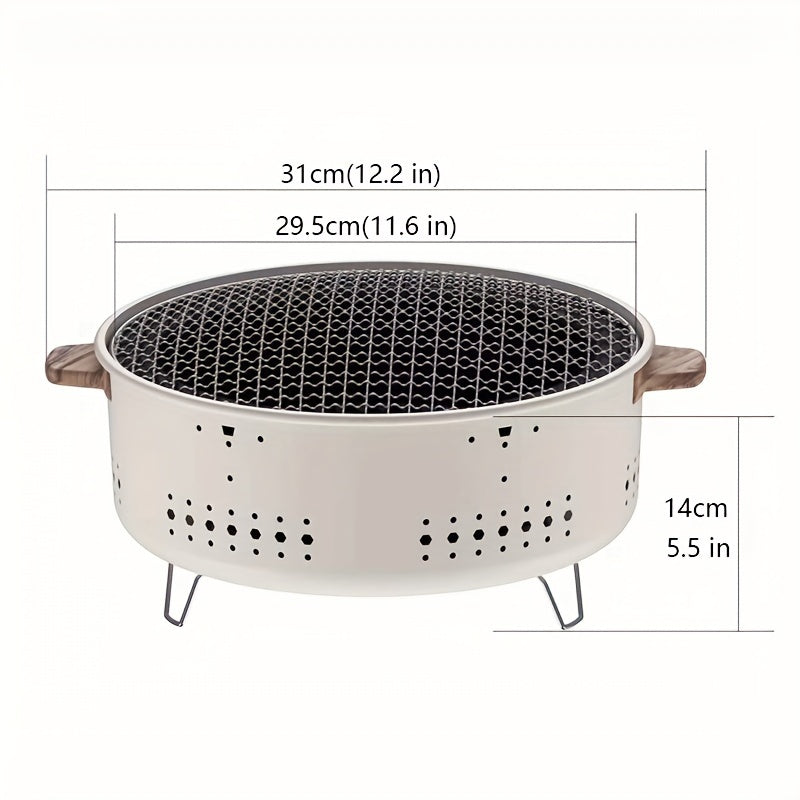 Grill électrique en plein air, cuisson sans fumée, vue d'ensemble