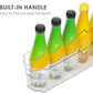 Porte-bouteilles en plastique transparent, vue de face