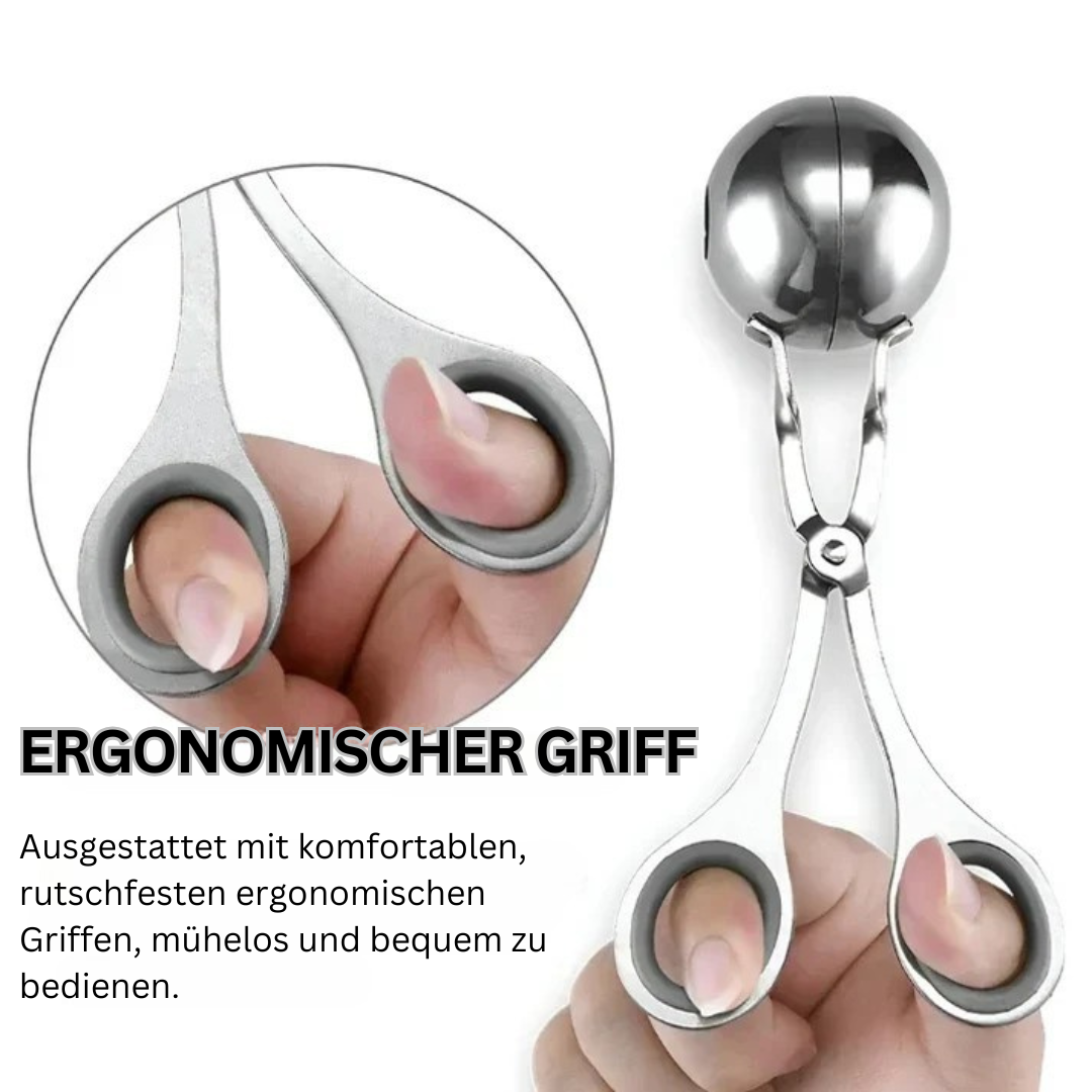 Pince à boulettes avec poignée ergonomique vue de côté