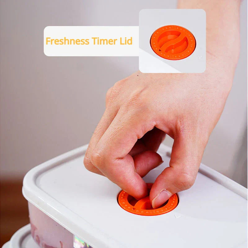 Couvercle coloré avec minuteur, vue de dessus