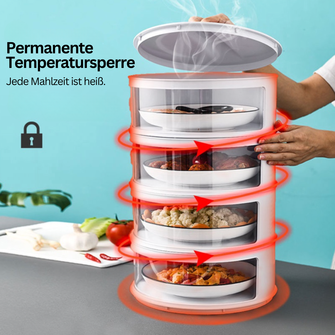 Boîte de stockage alimentaire empilable vue de face