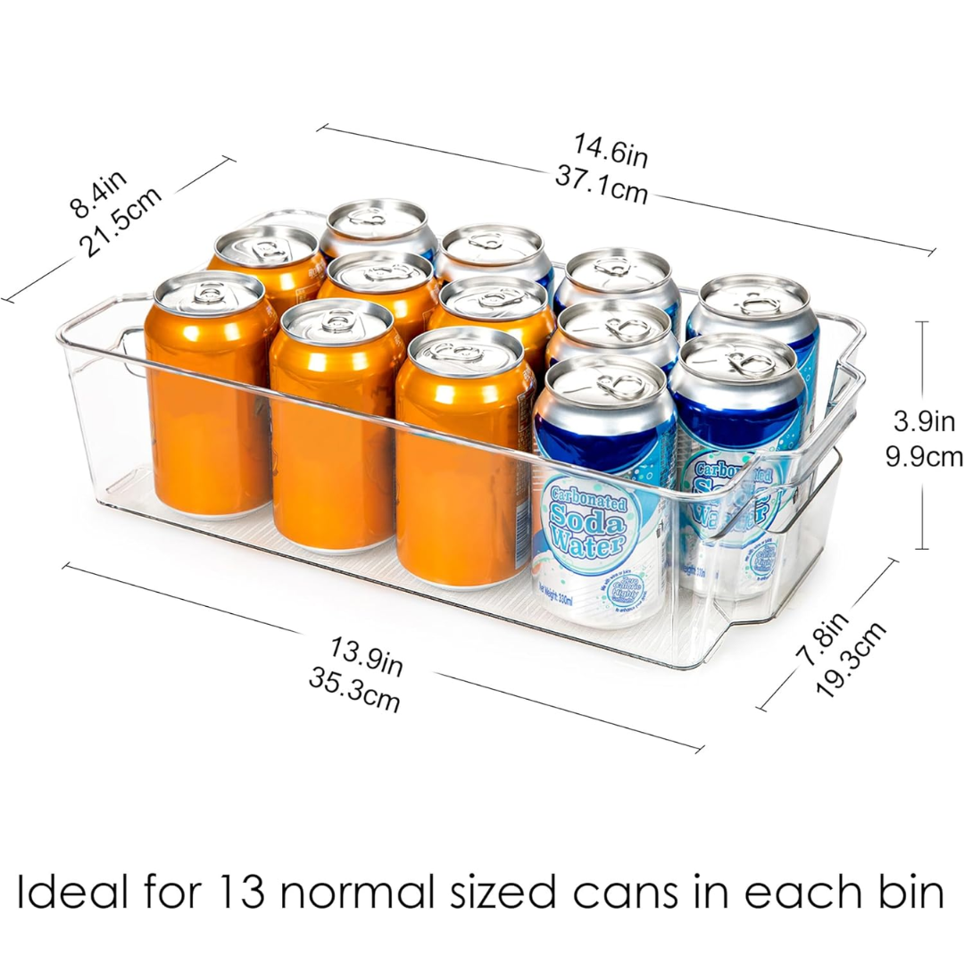 Rangement pour boissons en plastique transparent, vue de face