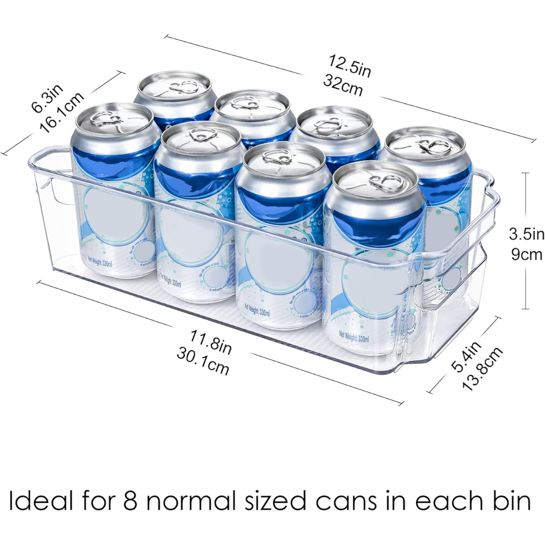 Porte-boissons transparent pour huit canettes, vue de face