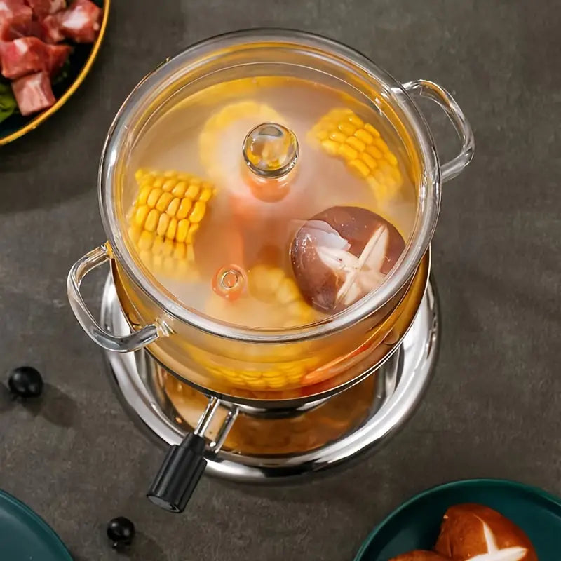 Casserole en verre remplie de légumes vue de dessus