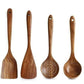 Ustensiles de Cuisine en Bois Naturel holz kuechenutensilien set vorne vue d'ensemble