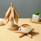 Ensemble de sous-verres en bois, vue de face