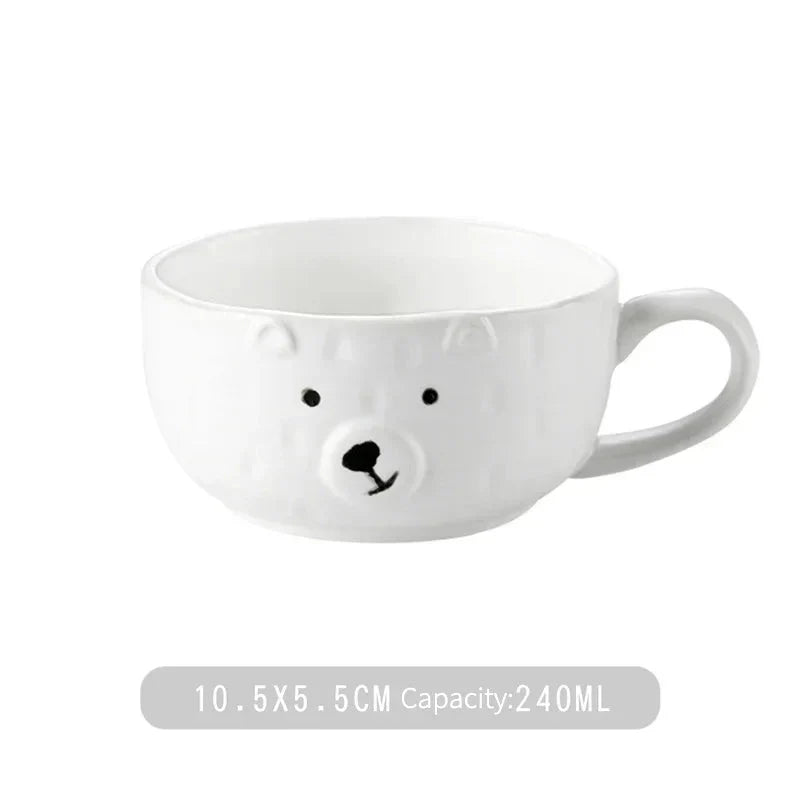 Bol en céramique avec design ours polaire ludique