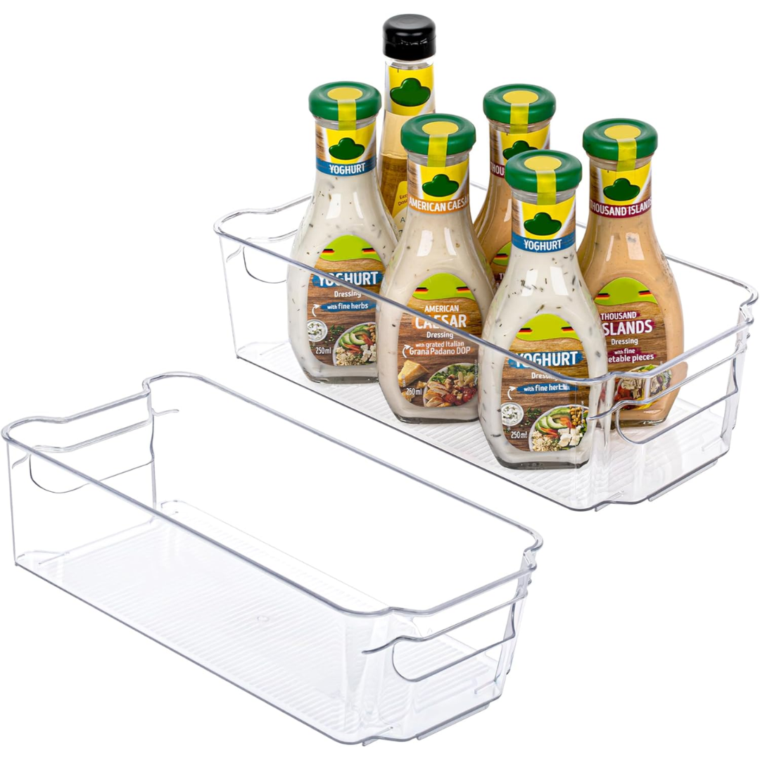 Boîte de rangement transparente pour cuisine, vue frontale