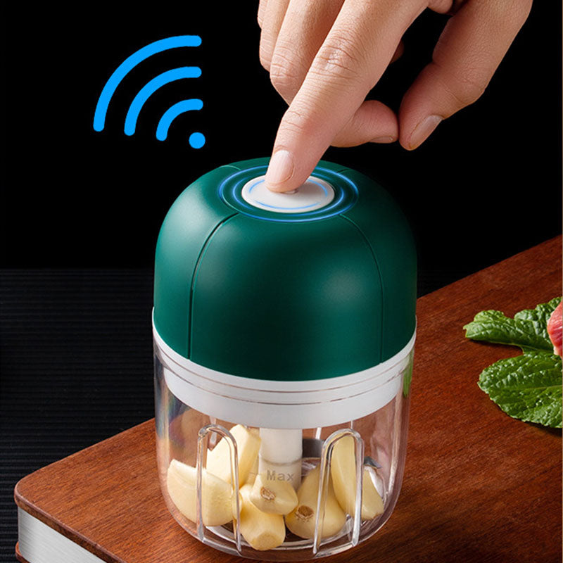 Hachoir sans fil vert, design ergonomique et pratique