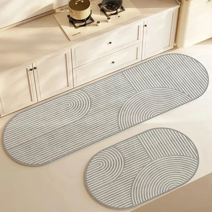 Détail du dessous antidérapant du tapis