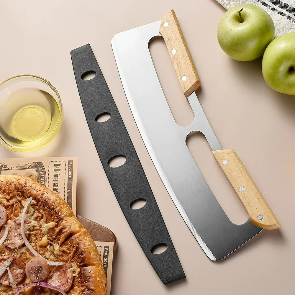 Lame tranchante du coupe-pizza, idéale pour découper des pizzas