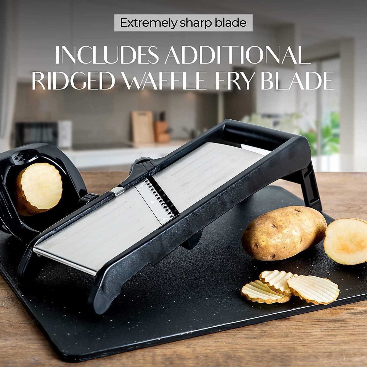 Détail des matériaux en acier inoxydable de la mandoline