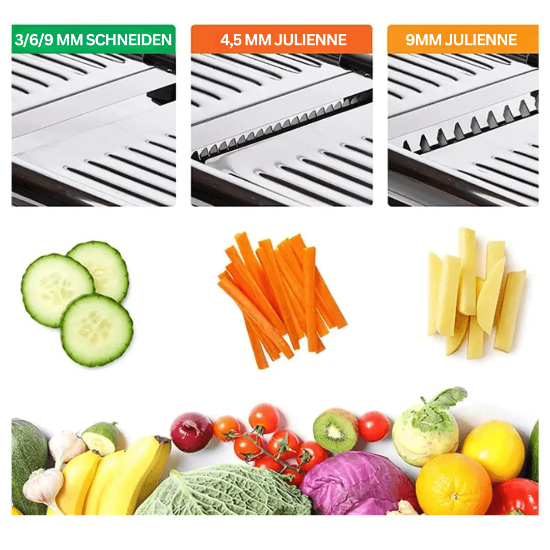 Vue avant de la mandoline de cuisine