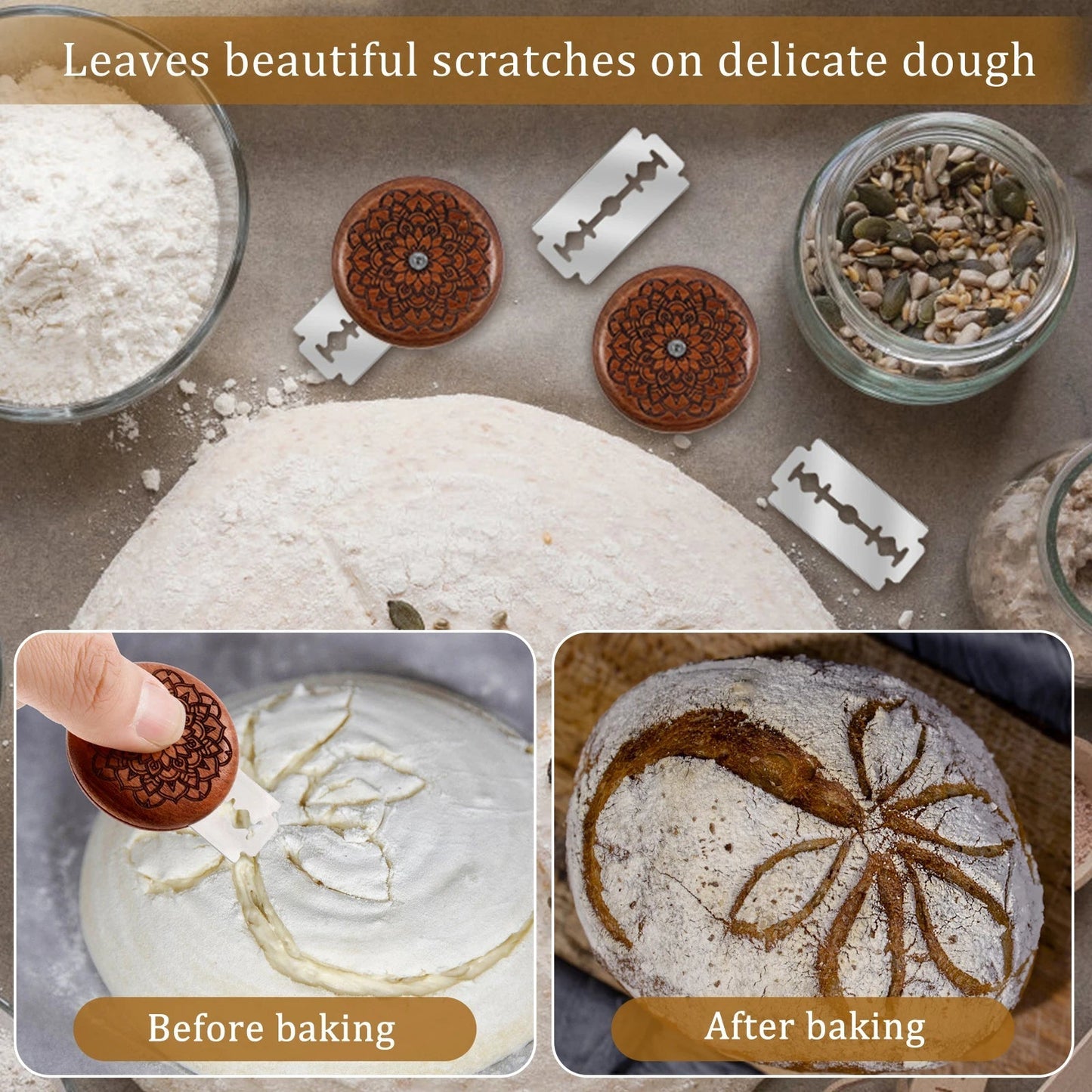 Gros plan sur la poignée en bois ergonomique