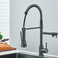 Robinet de cuisine avec finition chromée et bec flexible
