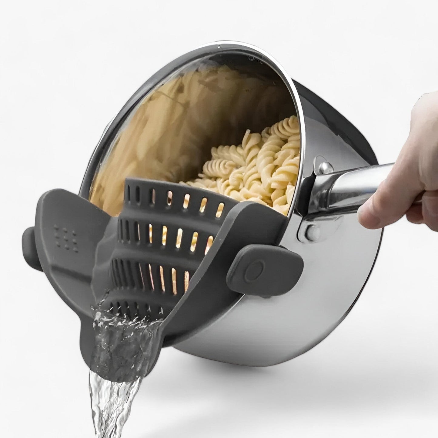 Passoire pliable en silicone, vue latérale