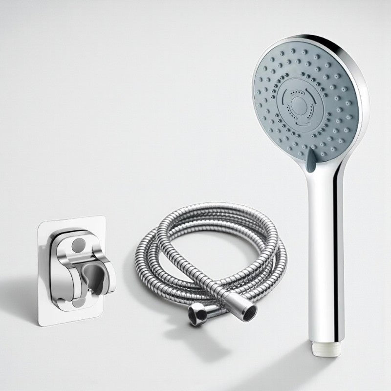 Pommeau de douche chromé avec cinq modes de jet réglables