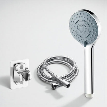 Pommeau de douche chromé avec cinq modes de jet réglables