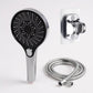 Pommeau de douche avec buses en silicone et finition chrome