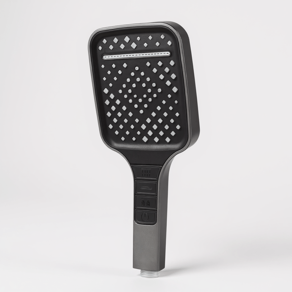 Pommeau de douche montrant le sélecteur ergonomique