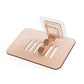 Installation facile du porte-savon, ventouse en gros plan