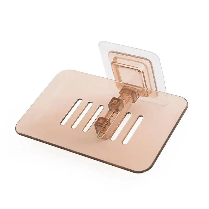 Installation facile du porte-savon, ventouse en gros plan